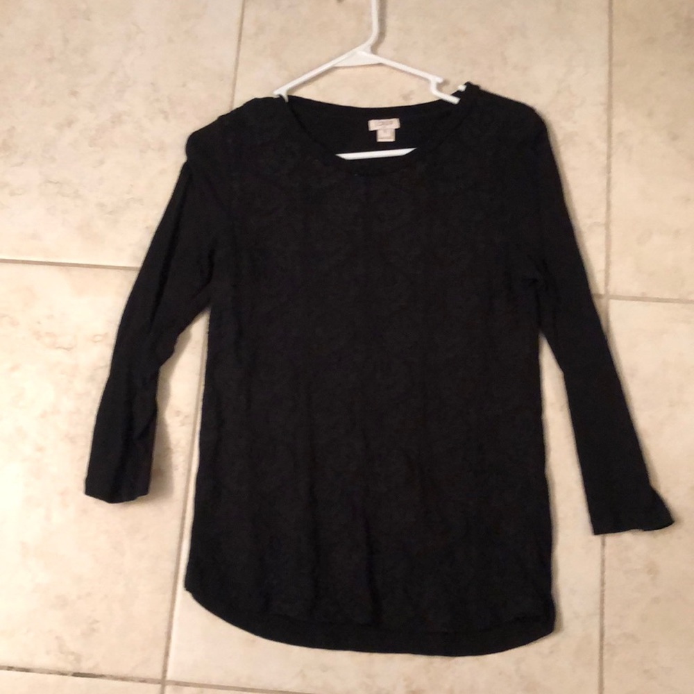 J Crew 3/4 length top